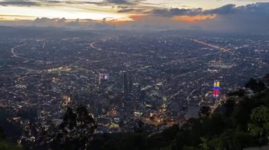 Bogota, Kolombiya 'daki Monserrate Dağı' na giden teleferiğin zaman çizelgesi