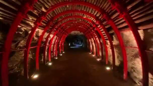 Catedral de Sal de Zipaquira, igreja católica romana subterrânea, em Bogotá, Colômbia — Vídeo de Stock