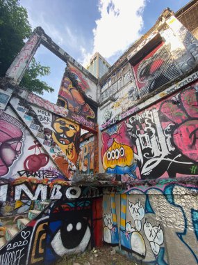 Bangkok Tayland 'daki Graffitis Güney Doğu Asya