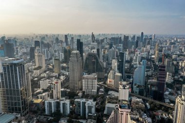 Tayland, Bangkok Asoke ve Khlong Toey 'in kapalı hava manzarası