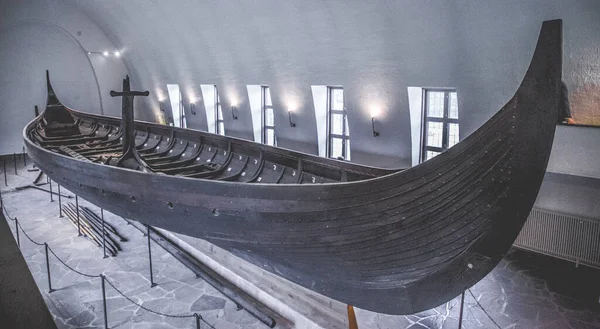 Oslo viking museu navio de madeira na Noruega — Fotografia de Stock