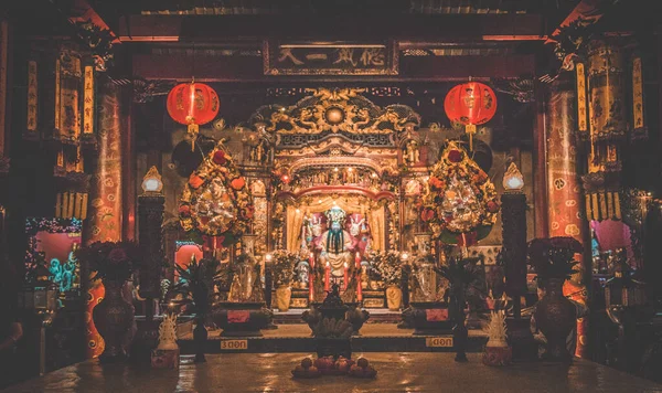 Bangkok Straßenansichten bei Nacht in Thailand — Stockfoto