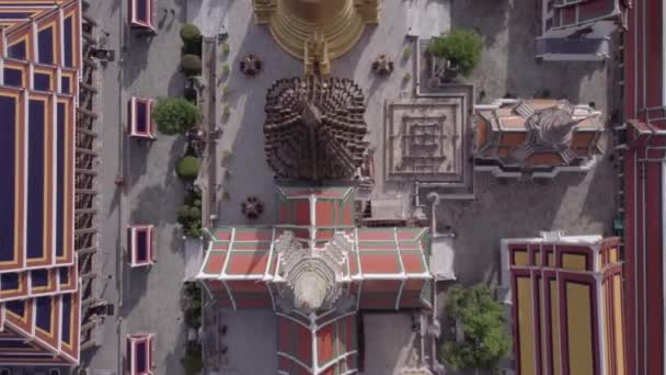 Templos vista aérea em Bangkok, na Tailândia — Vídeo de Stock