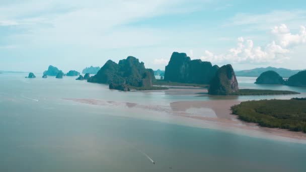 Phang Nga, Tayland 'da yüzen balıkçı köyü — Stok video