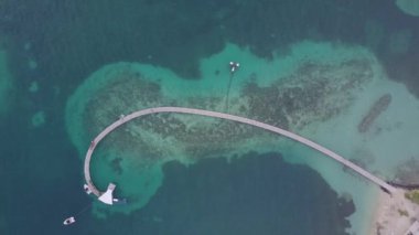 Martinik adası ve Karayip adalarındaki deniz manzarası