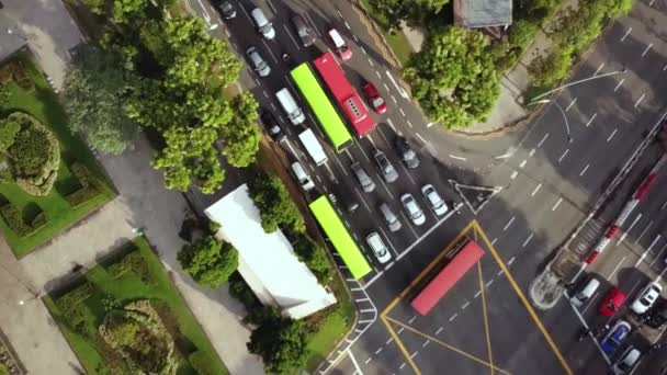 Singapur 'da Singapur iş bölgesi hava manzarası — Stok video