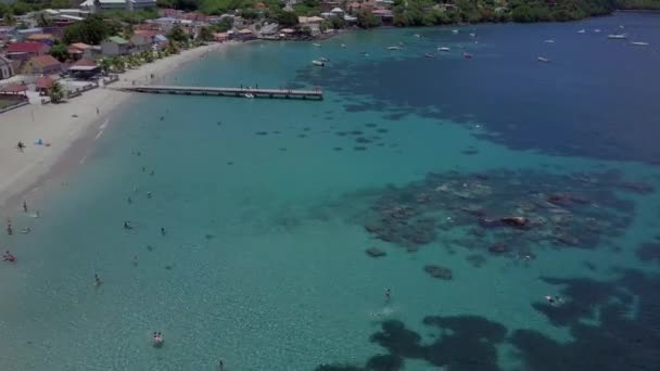 Martinica isola e spiaggia vista aerea nelle isole dei Caraibi — Video Stock