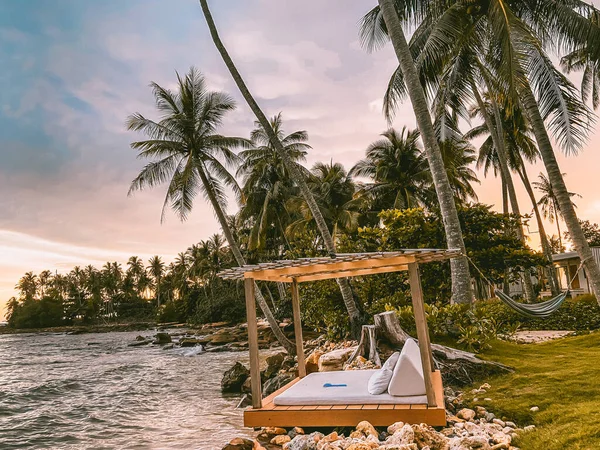 Koh Kood, Trat, Tayland 'da gizlenme plajı günbatımı — Stok fotoğraf