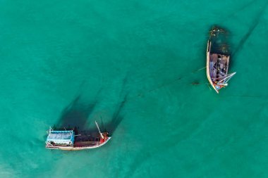 Mayom Köprüsü, batık ve boğulan tekneler Koh Chang, Trat, Tayland