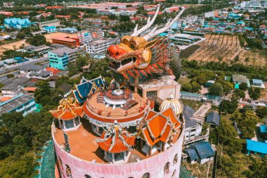 Nakhon Pathom, Tayland 'daki Ejder Tapınağı Wat Samphran