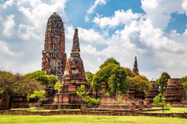 Phra Nakhon Si Ayutthaya 'daki Wat Phra Ram tapınağı, Tayland' ın tarihi şehri.