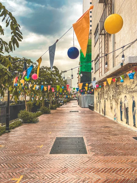 Khlong Ong Ang Canal, στην Chinatown κατά τη διάρκεια του αποκλεισμού covid, Μπανγκόκ, Ταϊλάνδη — Φωτογραφία Αρχείου