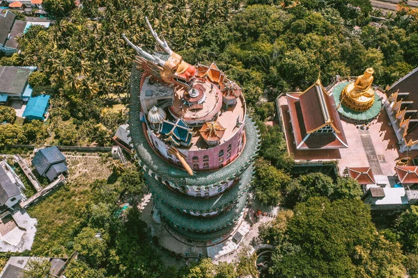 Dračí chrám Wat Samphran v Nakhon Pathom, Thajsko — Stock fotografie