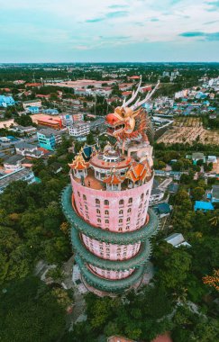 Nakhon Pathom, Tayland 'daki Ejder Tapınağı Wat Samphran