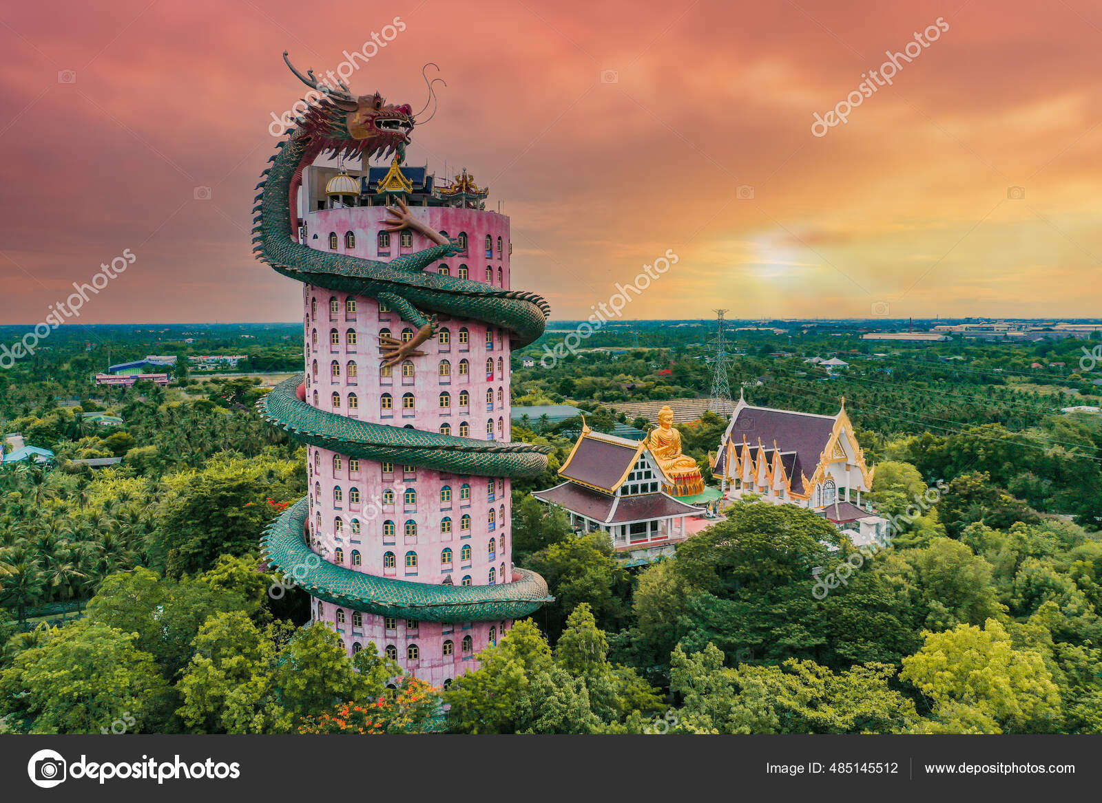Dragon Temple Wat Samphran In Nakhon Pathom Thailand Stock Photo By C Worldpitou Gmail Com