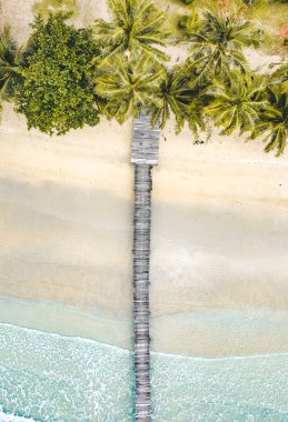 Bang Bao plajı, ahşap iskele, Koh Kood, Trat, Tayland