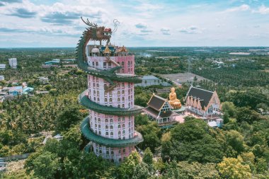 Nakhon Pathom, Tayland 'daki Ejder Tapınağı Wat Samphran