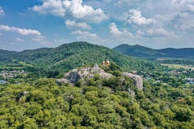 Saraburi, Tayland 'da Wat Phra Phutthachai' nin hava manzarası