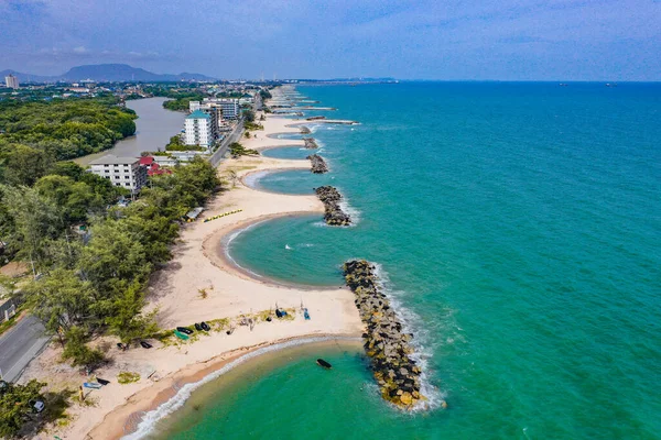 Вид с воздуха на PMY Beach в Районге, Таиланд — стоковое фото