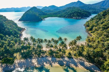 Aerial view of Koh Ngam, in Koh Chang, Trat, thailand clipart