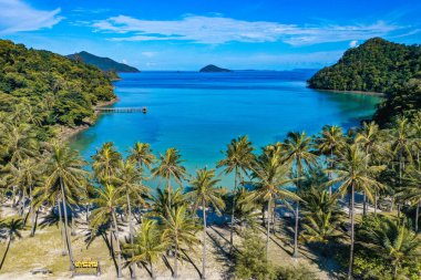 Koh Ngam 'ın havadan görünüşü, Koh Chang, Trat, Tayland