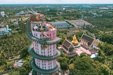 Nakhon Pathom, Tayland 'daki Ejder Tapınağı Wat Samphran