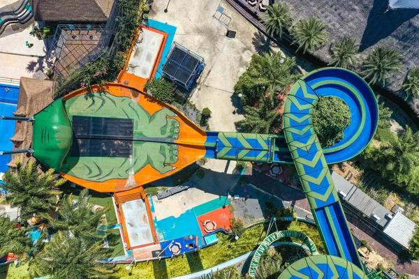 Opuštěné zábavní aquapark během covid uzamčení v Pattaya, Chonburi, Thajsko — Stock fotografie