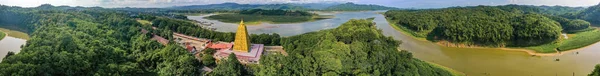 Chedi Phutthakhaya lub Puttakaya Pagoda, Wat wang Wiwekaram lub wat luang pho uttama w Sangkhlaburi, Kanchanaburi, Tajlandia — Zdjęcie stockowe