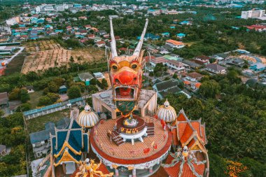 Nakhon Pathom, Tayland 'daki Ejder Tapınağı Wat Samphran