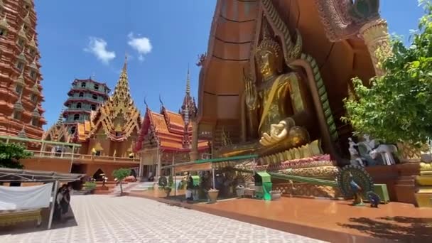 Wat Tham Khao Noi i Wat Tham Sua w Kanchanaburi, Tajlandia — Wideo stockowe
