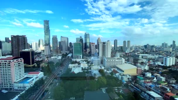 Μπανγκόκ timelapse στην περιοχή Sathorn, MahaNakhon πύργος, Ταϊλάνδη — Αρχείο Βίντεο