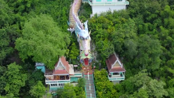 Wat Ban Tham temple and cave in Kanchanaburi, Thailand — Stock Video