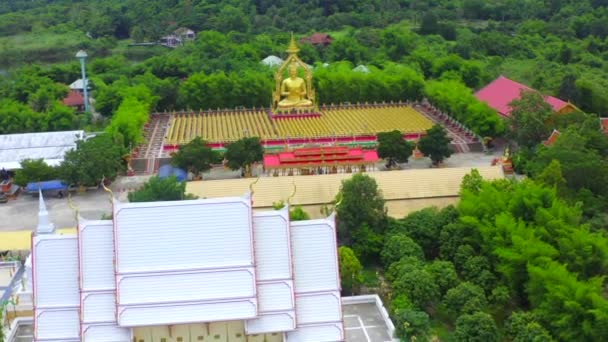 Phuttha Utthayan Makha Bucha Anusorn, Buddha Memorial Park in Nakhon Nayok, Thailand — ストック動画