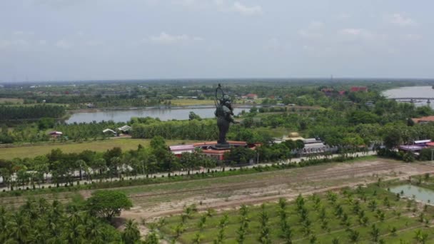 Estatua de bronce de Ganesha - Khlong Khuean Ganesh International park en Chachoengsao, Tailandia — Vídeos de Stock