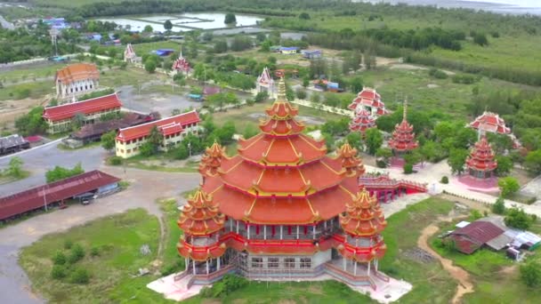 Wat Petch Suwan tempio cinese a Phetchaburi, Thailandia — Video Stock