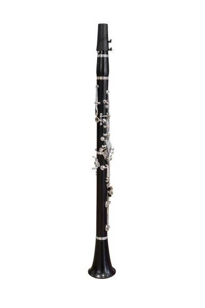 Clarinete isolado sobre fundo branco — Fotografia de Stock