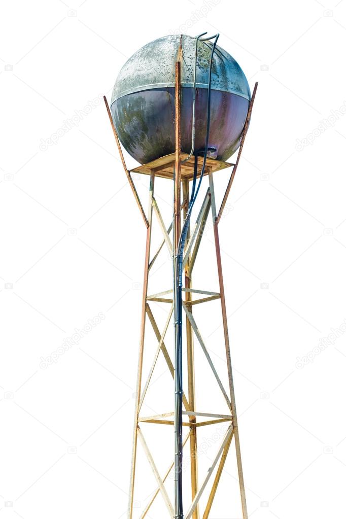 water tower isolated on white background