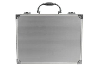 Beyaz bir arka plan üzerinde izole metal kasa