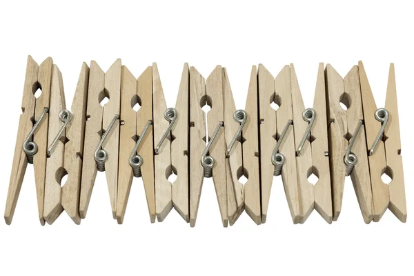 Clothespins isolado no fundo branco — Fotografia de Stock