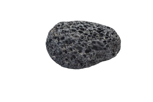 흰색 배경에 고립 된 화산 용암의 조각 — 스톡 사진