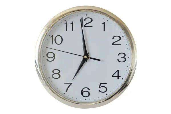 Wall clock isolated on white background — Stock Photo, Image