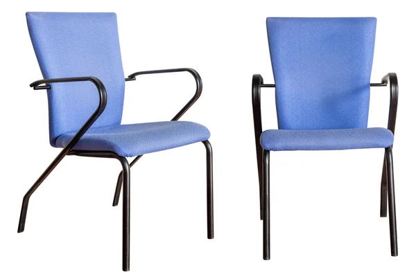 Kék szék elszigetelt fehér háttér — Stock Fotó