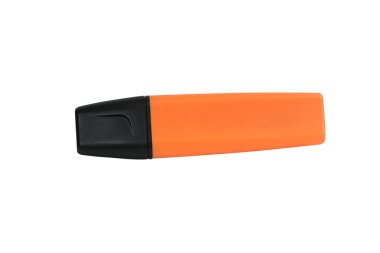 Beyaz arka plan üzerinde izole portakal marker