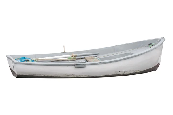 Barco de pesca isolado no fundo branco — Fotografia de Stock