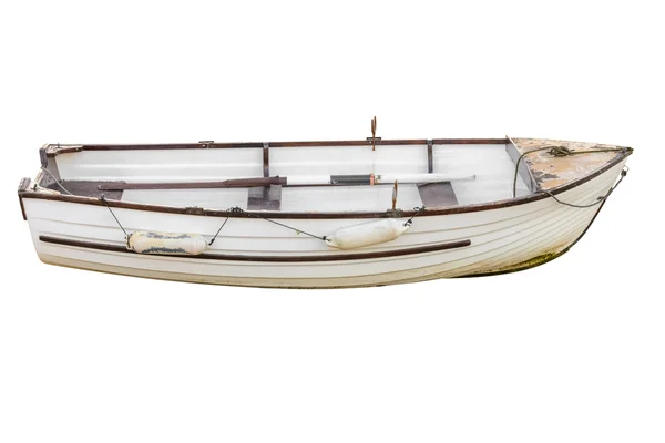 Rybářský člun izolované na bílém pozadí — Stock fotografie
