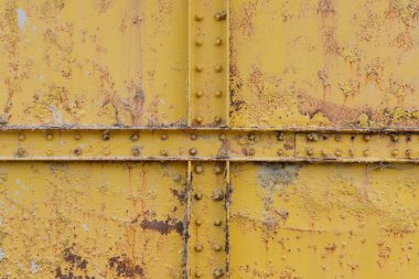 paslı sarı metal yüzeye yakın çekim