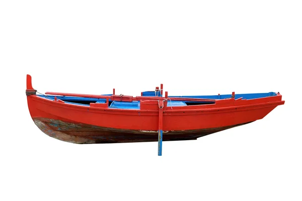 Barco de pesca isolado no fundo branco — Fotografia de Stock