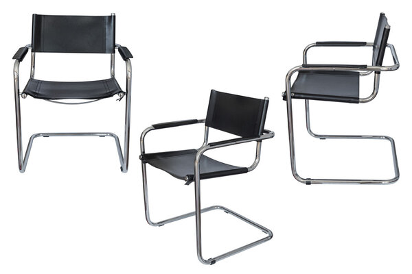 black office chair isolated on white background