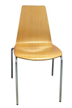 Beyaz arka plan üzerinde izole ahşap tabure