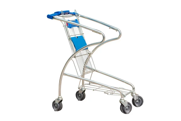 Shopping trolley for supermarket isolated on white background — Stock Photo, Image